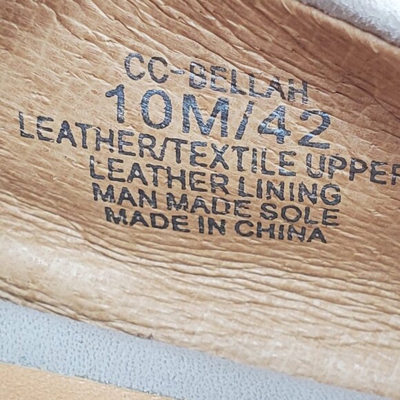 Corso Como Flats Women's 10 M Gray Leather Bellah Espadrille Wedge Comfort Shoes - Picture 10 of 10